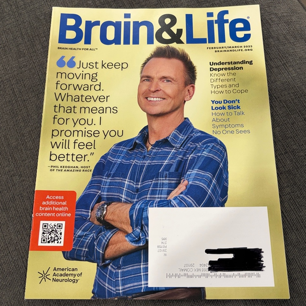 Brain & Life magazine - Feb/March 2025 - Phil Keoghan - NEVER READ  health diet